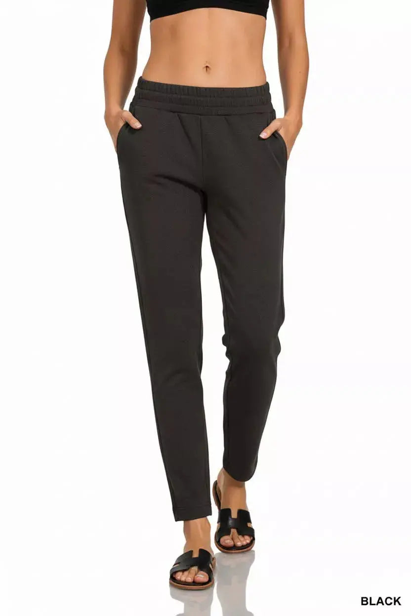 Zenana Scuba Capri Sweatpants with Pocket  Style Ratio