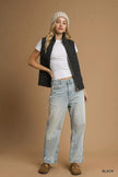 Umgee Quilted Floral Zip Up Vest with Pockets  Style Ratio