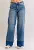 Judy Blue Raw Hem High Waist Column Straight Jeans  Style Ratio