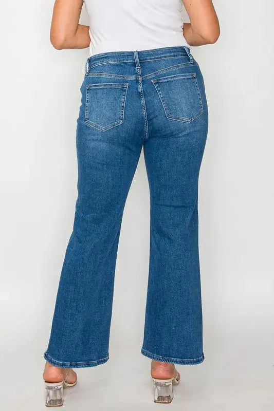 bytos Full Size Cat's Whiskers Mid Rise Ankle Jeans  Style Ratio