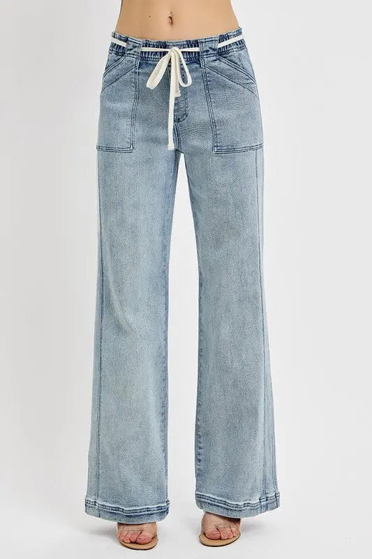 RISEN Straight Leg Jeans with Pockets  Style Ratio