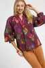 Umgee Floral Print Flounce Sleeve Blouse  Style Ratio