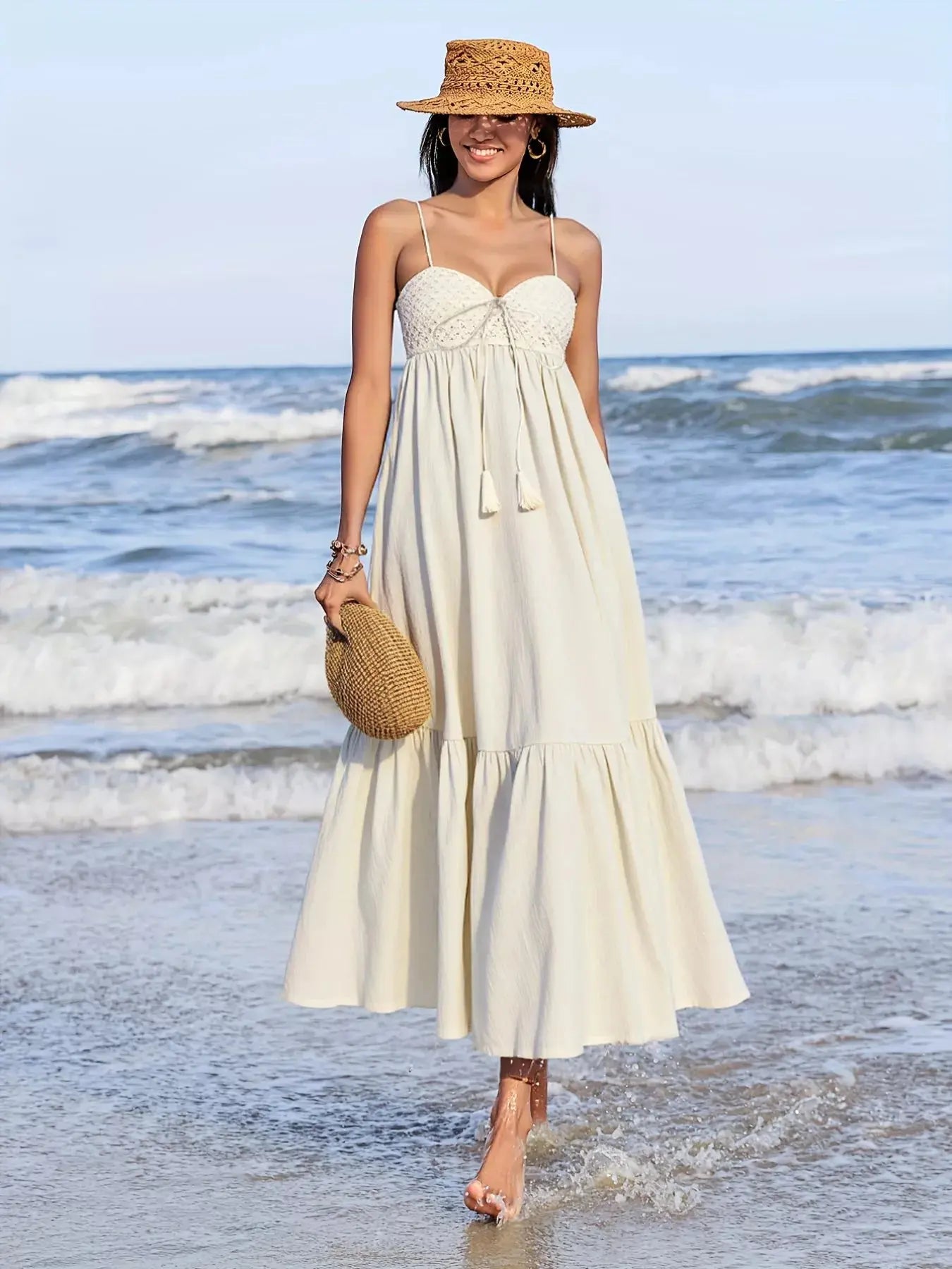 Sweetheart Neck Spaghetti Strap Dress  Style Ratio