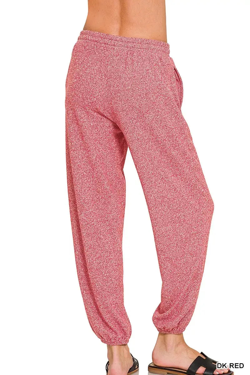 Zenana Soft Melange Hacci Jogger  Style Ratio