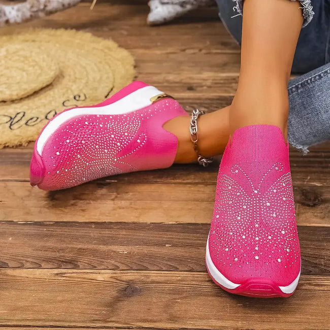 Rhinestone Wedge Sneakers  Style Ratio