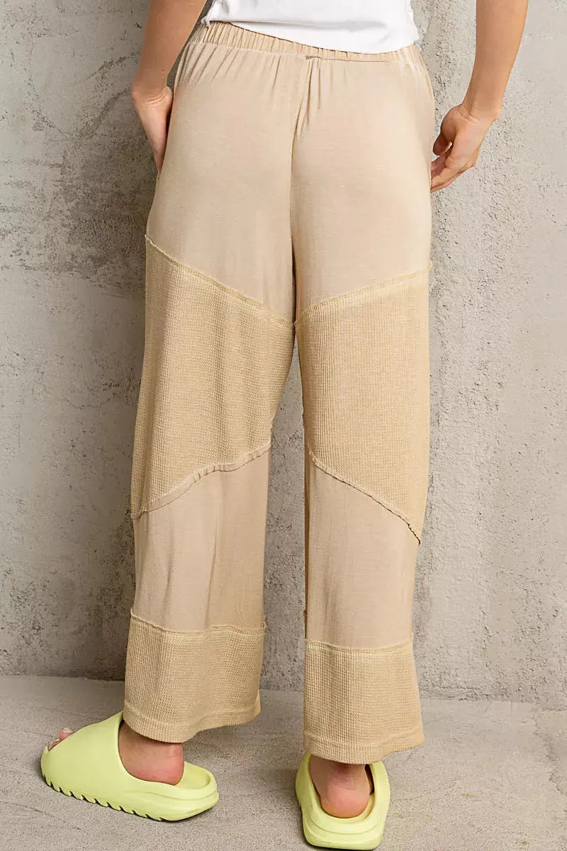 POL Elastic Waistband Wide Leg Pants with Drawstring  Style Ratio