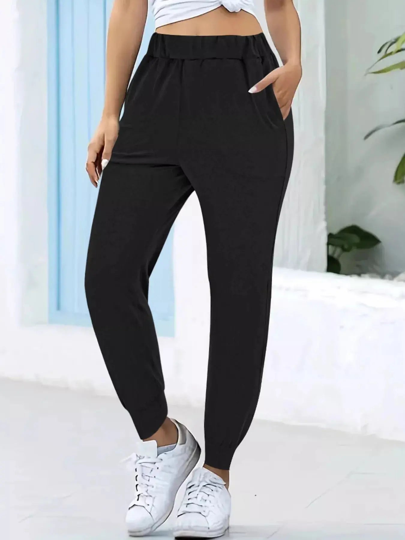 Comfortable Elastic Waist Casual Pants  Style Ratio