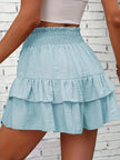 Ruffle Layered High Waist Casual Skort  Style Ratio
