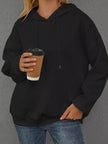 Full Size Embossed Lettering Casual Hoodie  Style Ratio