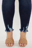 Kancan Full Size Cat's Whiskers Raw Hem High Waist Jeans  Style Ratio