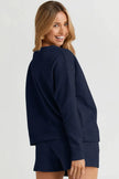 Double Take Full Size Texture Long Sleeve Top and Drawstring Shorts Set  Style Ratio