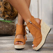 Peep Toe Wedge Sandals  Style Ratio