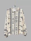 Vintage Print Long Sleeve Shirt  Style Ratio