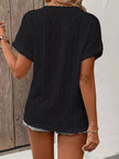 Diamond Pattern Short Sleeve Top  Style Ratio