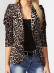 Leopard Print One Button Blazer  Style Ratio