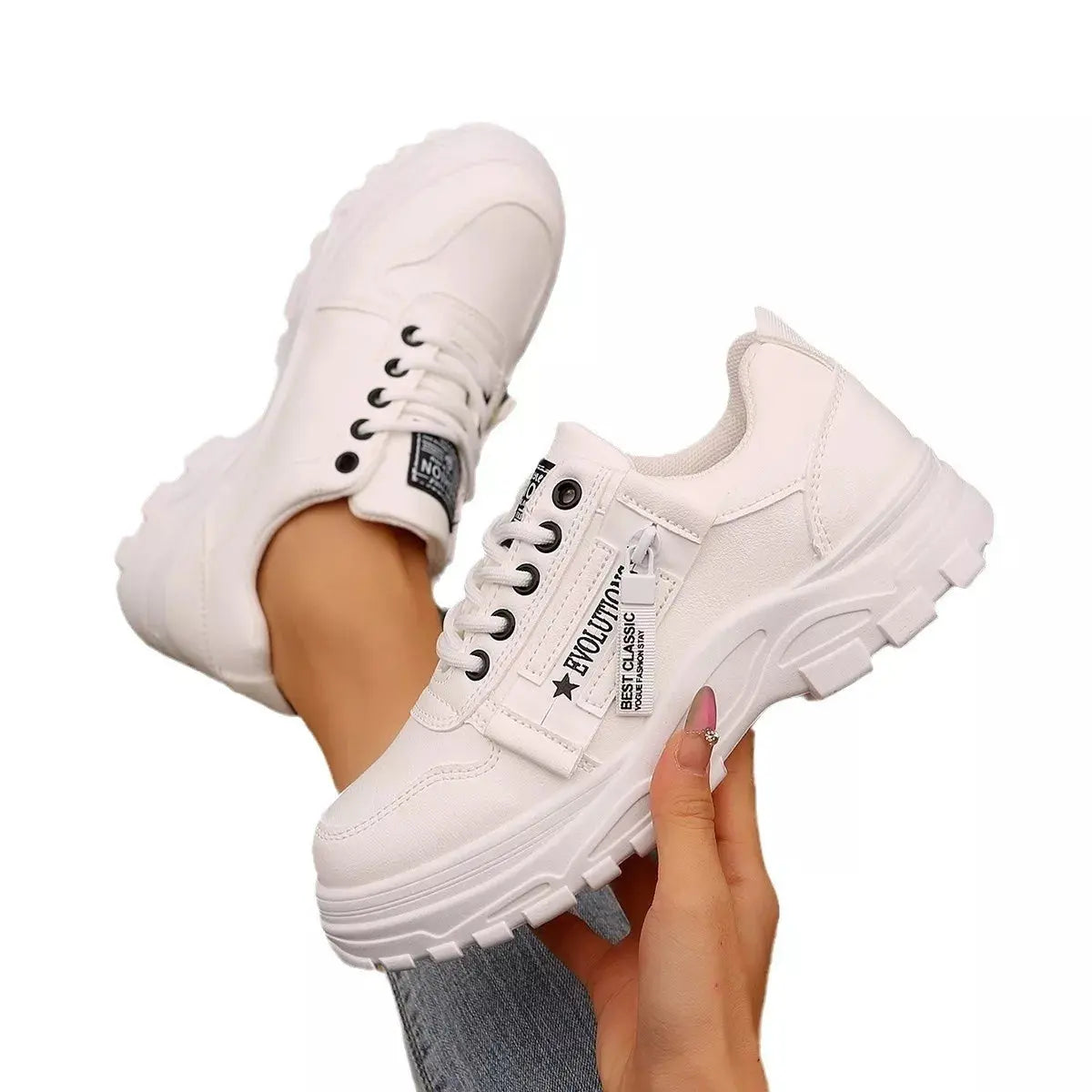 Lace Up Round Toe Athletic  Style Ratio