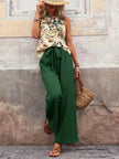 Printed Tank Top and Wide Leg Pants Set  Style Ratio