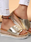Buckle Espadrille Platform Sandals  Style Ratio