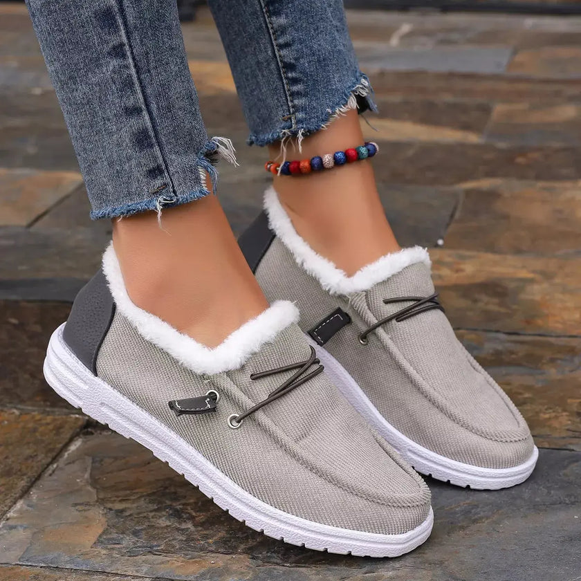 Faux Fur Lined Slip-Ons  Style Ratio