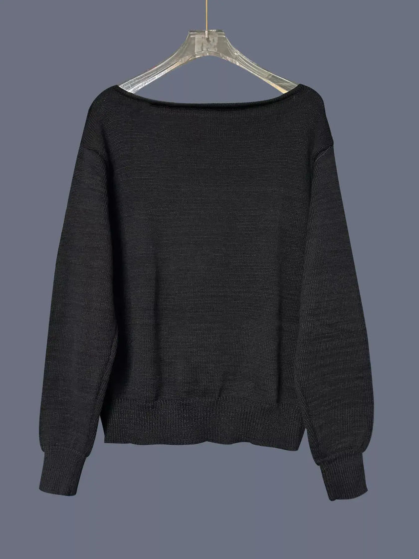 Studded Single Shoulder Knit Top  Style Ratio