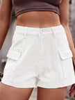 High Waist Denim Shorts with Pockets  Style Ratio