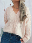 Cable Knit Button-Up Cardigan  Style Ratio