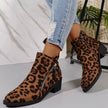 Point Toe Block Heels Boots  Style Ratio