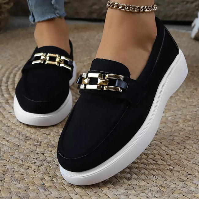 Round Toe Platform Slip-Ons  Style Ratio
