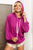 BiBi Brushed Checker Drawstring Long Sleeve Hoodie  Style Ratio