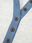 Color Block Button Detail Long Sleeve Shirt  Style Ratio