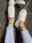 Rhinestone Embellished Platform Loafers  Style Ratio