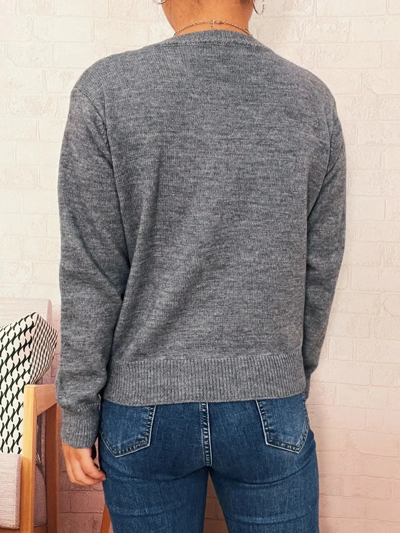 Button Up Long Sleeve Cardigan  Style Ratio