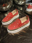 Rhinestone Embellished Platform Loafers  Style Ratio
