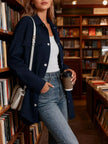 Textured Snap Down Jacket  Style Ratio