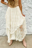 Lace Tiered Midi Skirt  Style Ratio