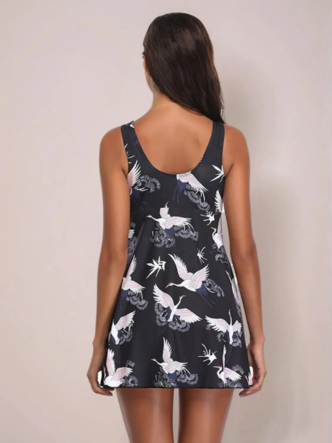 Full Size Printed Slit Plunge One-Piece Swimwear  Style Ratio