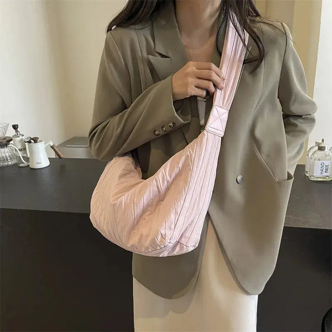 Pleated Dumpling Crossbody Bag  Style Ratio
