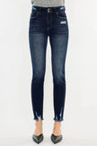 Kancan Full Size Cat's Whiskers Raw Hem High Waist Jeans  Style Ratio