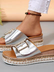 Buckle Espadrille Platform Sandals  Style Ratio