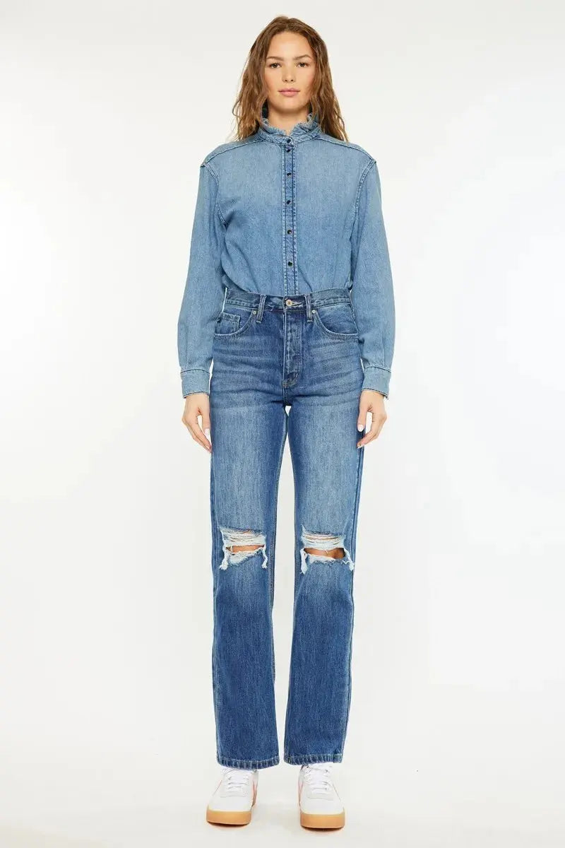 Kancan Ultra High Rise 90's Boyfriend Jeans  Style Ratio
