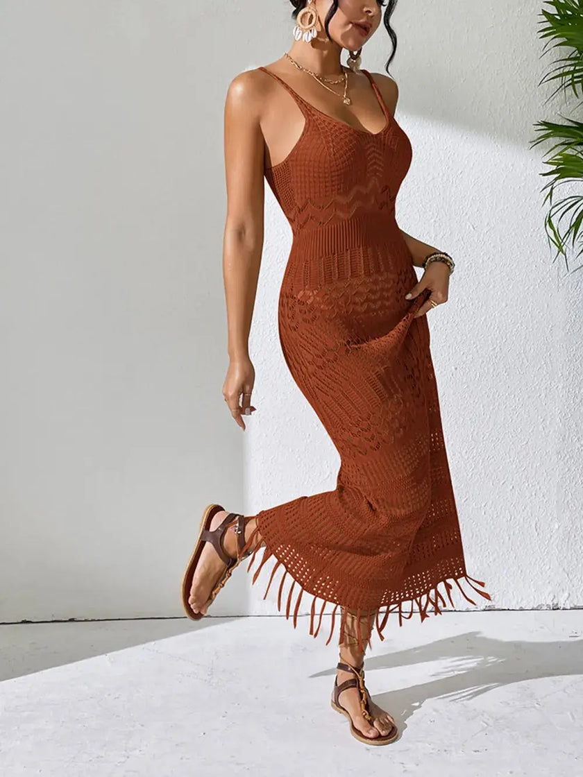 Openwork Scoop Neck Cover-Up  Style Ratio