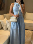 Eyelet Crop Top and Maxi Skirt Set  Style Ratio