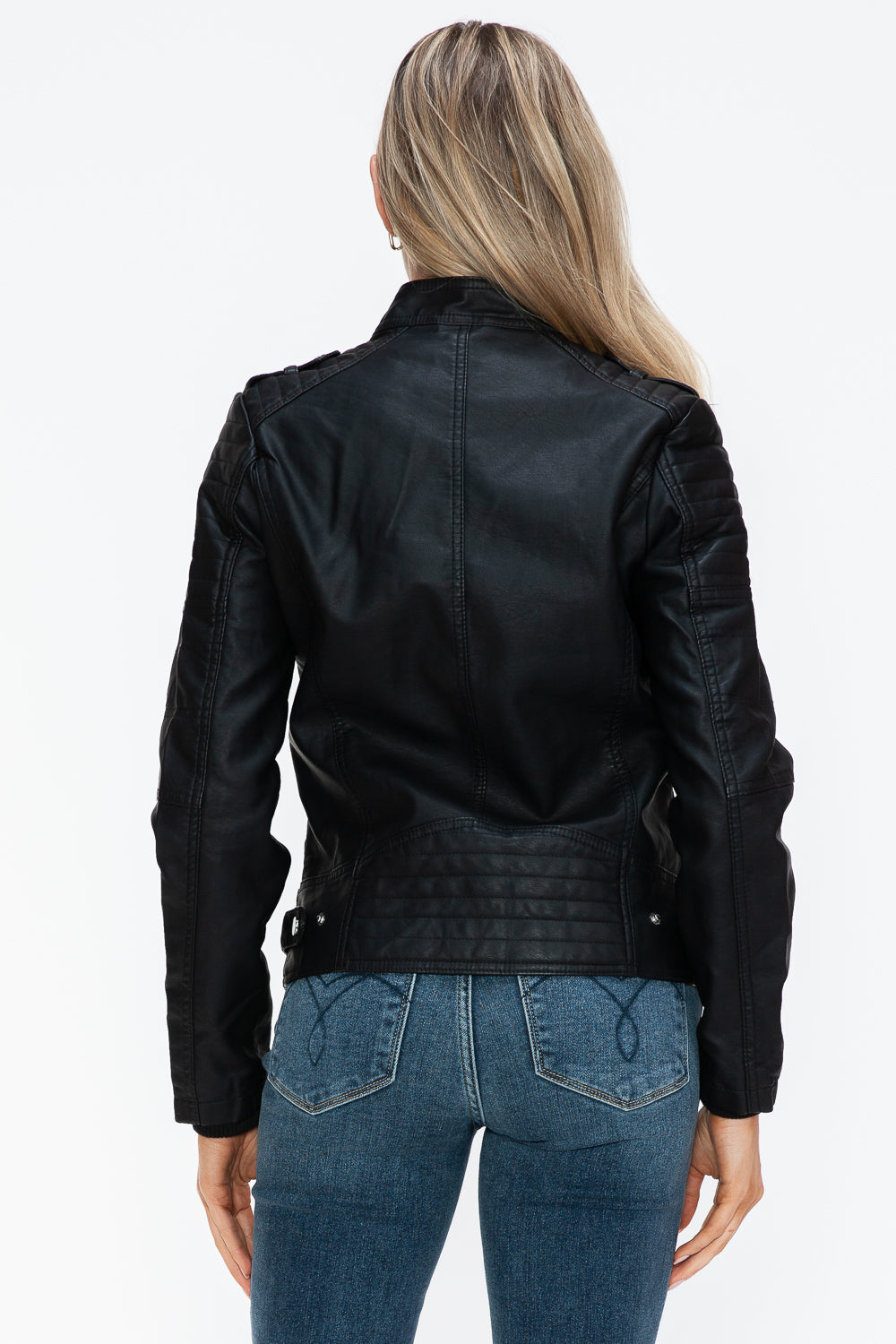 Biker Jacket with Side Zip Pockets