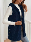 Button-Down Sherpa Hooded Vest Coat  Style Ratio
