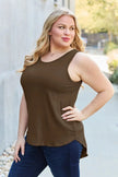 Basic Bae Full Size Round Neck Curved Hem Tank  Style Ratio