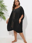 Crochet Trim V-Neck Beach Cover Up  Style Ratio