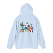 Neurospicy: Colorful Hands w/Words & Butterflies Design Hoodie  Style Ratio