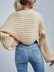 Cropped Ribbed Knit Cardigan  Style Ratio