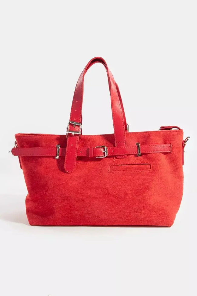 Fame Faux Leather Buckle Strap Detail Tote Bag  Style Ratio