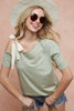 BiBi Tied Ribbon One Shoulder Short Sleeve Shirt  Style Ratio